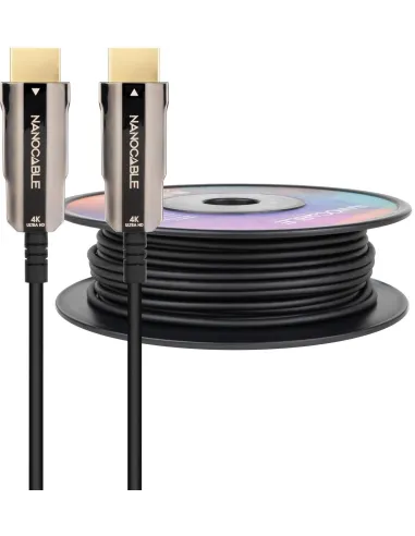Nanocable 10.15.2050 Cable HDMI V2.0 AOC 4K 60Hz Macho/Macho 50m Negro