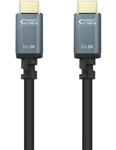 Nanocable 10.15.8010 Cable HDMI 2.1 IRIS 8K Macho/Macho 10M Negro