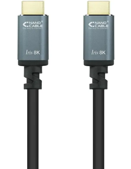 Nanocable 10.15.8010 Cable HDMI 2.1 IRIS 8K Macho/Macho 10M Negro
