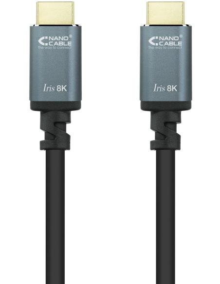 Nanocable 10.15.8010 Cable HDMI 2.1 IRIS 8K Macho/Macho 10M Negro