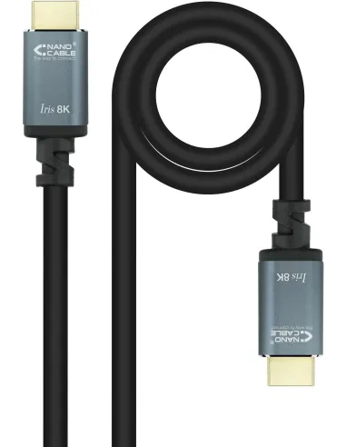 Nanocable 10.15.8010 Cable HDMI 2.1 IRIS 8K Macho/Macho 10M Negro