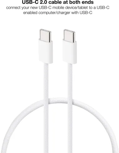 Nanocable 10.01.6001-CO Cable USB-C 2.0 1M Blanco