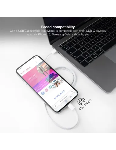 Nanocable 10.01.6001-CO Cable USB-C 2.0 1M Blanco