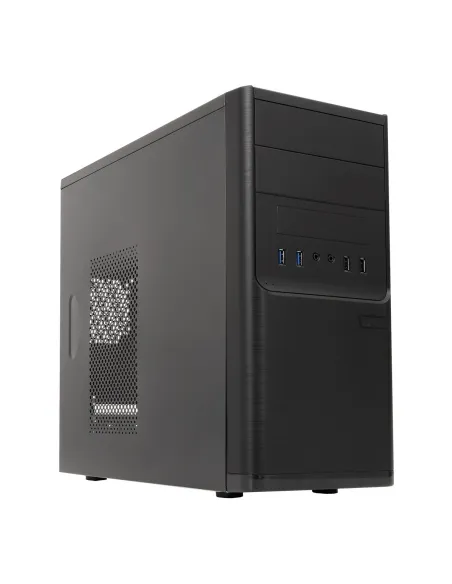 UNYKAch Dark Shadow Caja PC Micro ATX Dark USB 3.0 Negra + Fuente de Alimentación 500W
