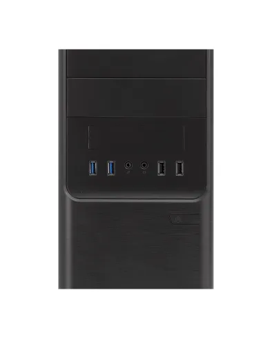 UNYKAch Dark Shadow Caja PC Micro ATX Dark USB 3.0 Negra + Fuente de Alimentación 500W