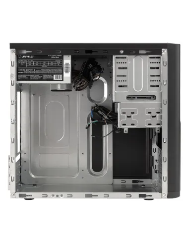 UNYKAch Dark Shadow Caja PC Micro ATX Dark USB 3.0 Negra + Fuente de Alimentación 500W