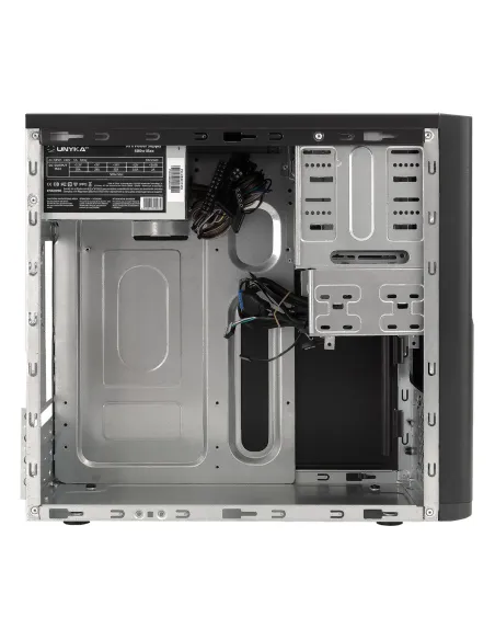 UNYKAch Dark Shadow Caja PC Micro ATX Dark USB 3.0 Negra + Fuente de Alimentación 500W