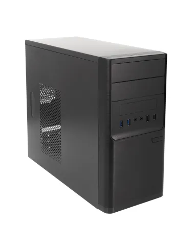 UNYKAch Dark Shadow Caja PC Micro ATX Dark USB 3.0 Negra + Fuente de Alimentación 500W