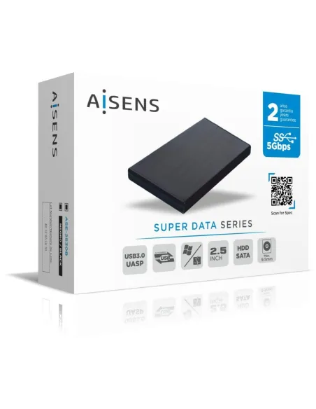Aisens ASE-2530B Caja Externa para Disco Duro de 2.5" USB 3.0 Negra