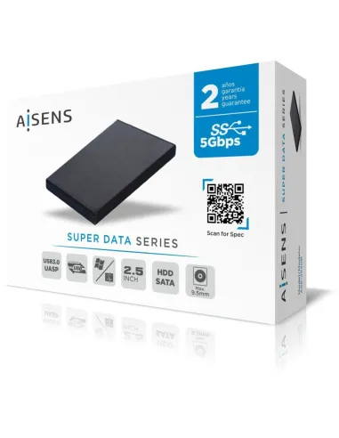 Aisens ASE-2530B Caja Externa para Disco Duro de 2.5" USB 3.0 Negra