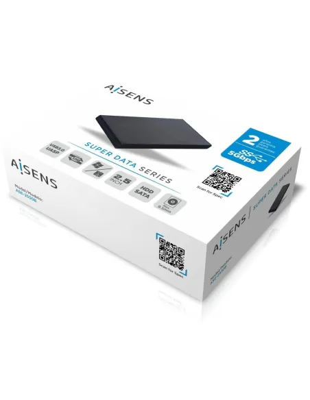 Aisens ASE-2530B Caja Externa para Disco Duro de 2.5" USB 3.0 Negra