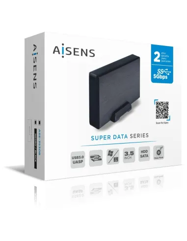 Aisens ASE-3530B Caja Externa para Disco Duro de 3.5" USB 3.0 Negra