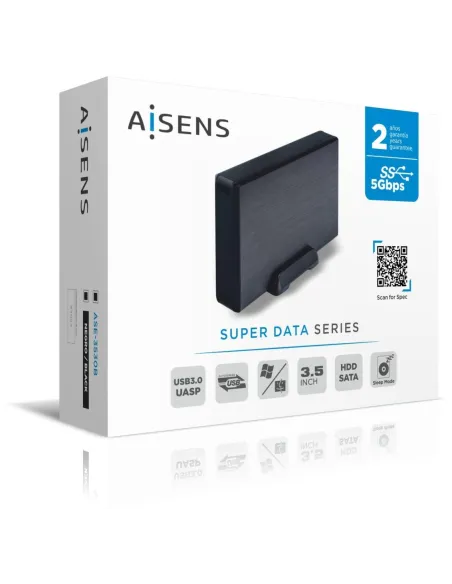 Aisens ASE-3530B Caja Externa para Disco Duro de 3.5" USB 3.0 Negra