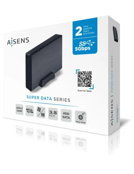 Aisens ASE-3530B Caja Externa para Disco Duro de 3.5" USB 3.0 Negra
