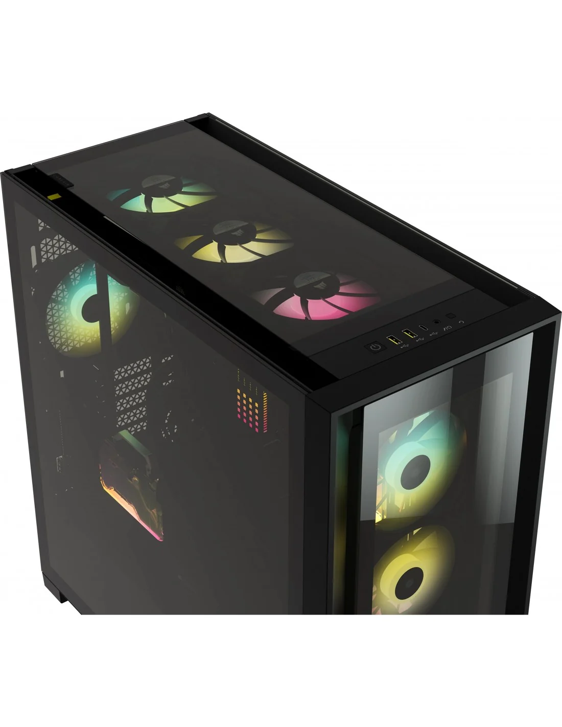 Corsair iCUE 5000X RGB Cristal Templado USB 3.0 Negra