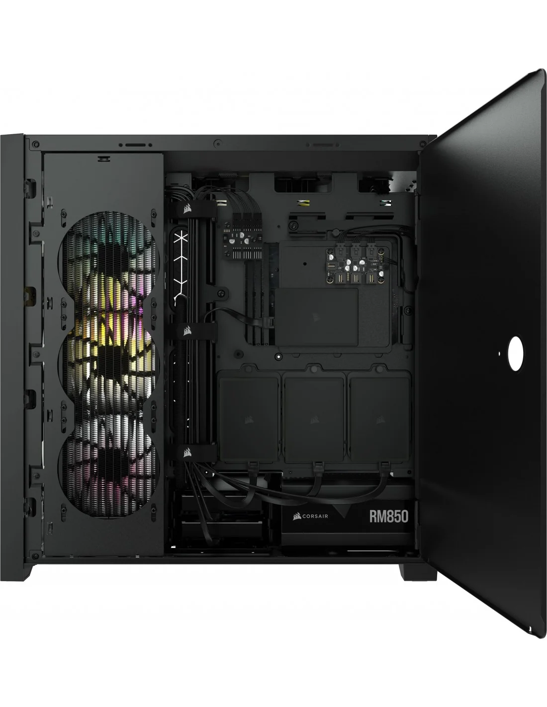 Corsair iCUE 5000X RGB Cristal Templado USB 3.0 Negra