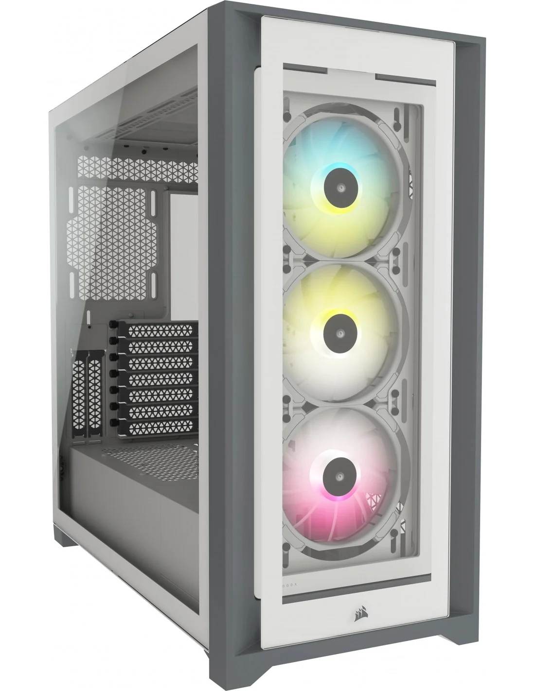 Corsair iCUE 5000X RGB Cristal Templado USB 3.0 Blanca