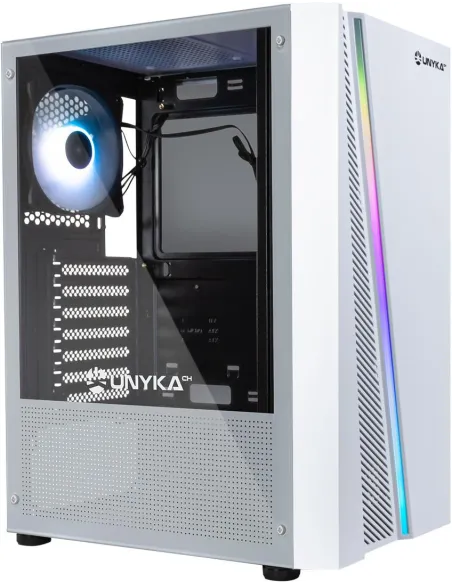 UNYKAch Glayze Torre Cristal Templado RGB Blanca