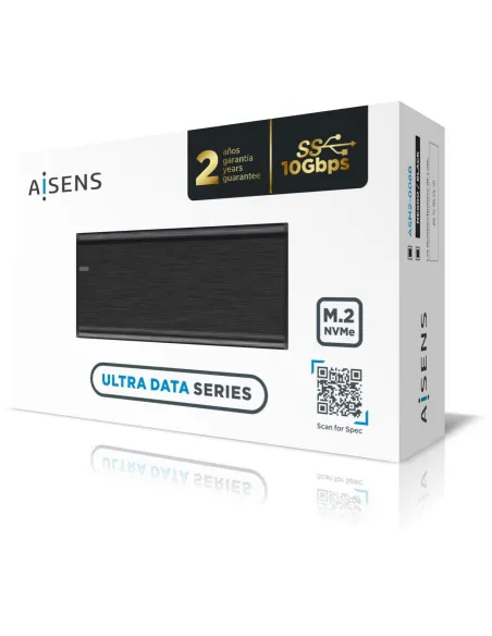 Aisens ASM2-008B Caja Externa para Disco Duro SSD M.2 USB-C Negra
