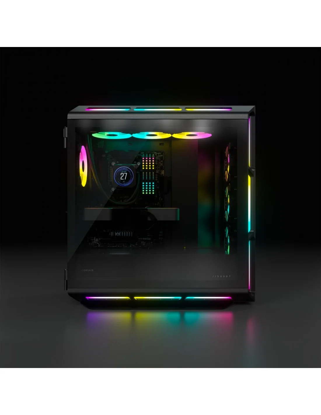 Corsair iCUE 5000T RGB Cristal Templado USB 3.0 Negra