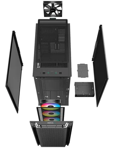 DeepCool CG560 Cristal Templado USB 3.0 ARGB Negra