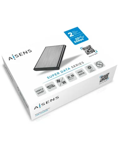Aisens ASE-2525GR Caja Externa para Disco Duro 2.5" SATA USB 3.0 Gris