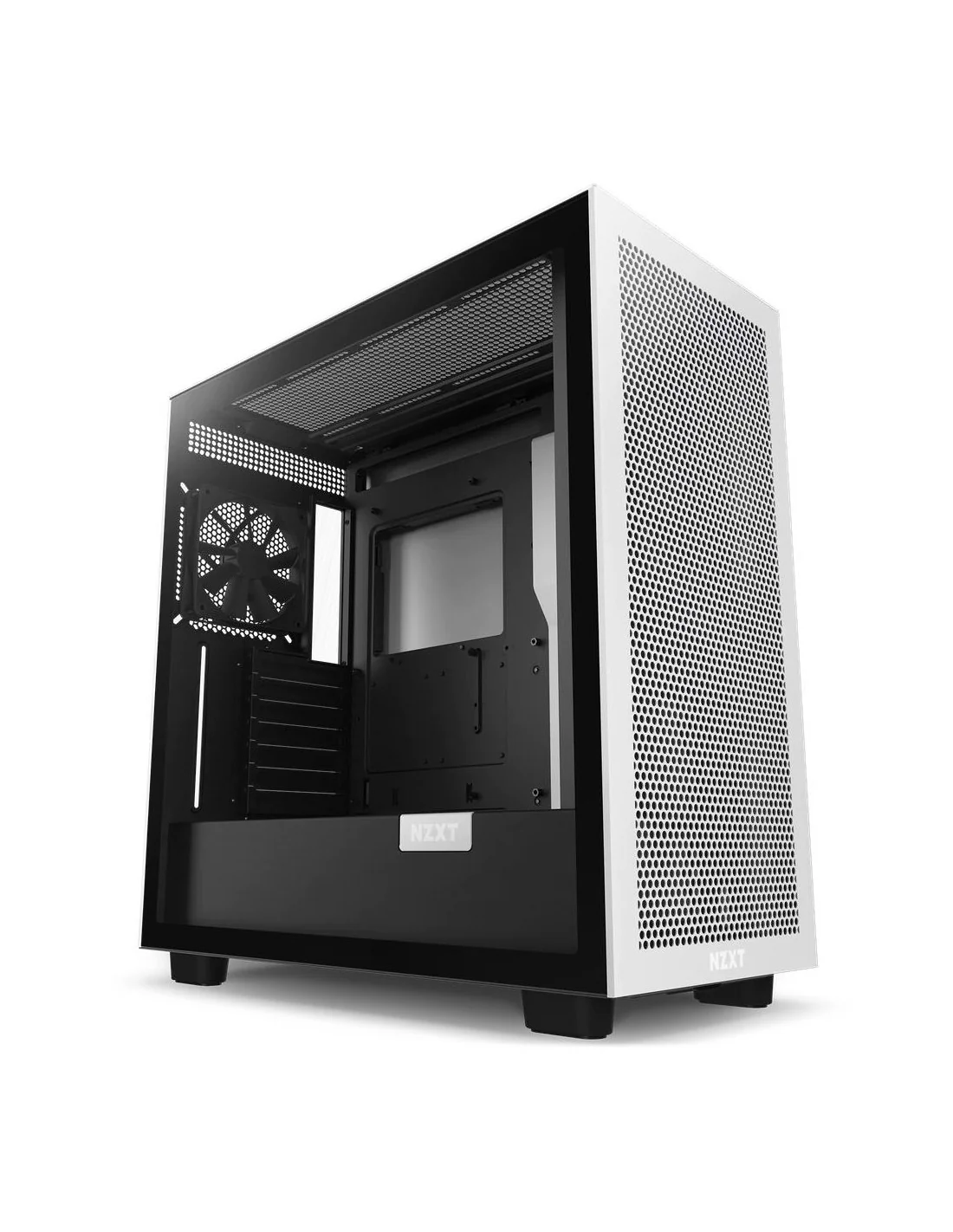 NZXT H7 Flow Cristal Templado USB 3.2 Blanca/Negra