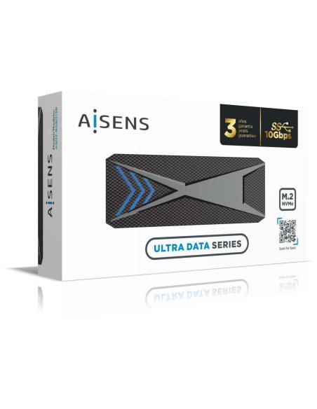 Aisens ASM2-RGB013B Caja Externa para Disco SSD M.2 USB-C Negra