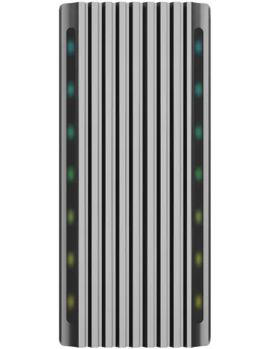 Aisens ASM2-RGB011GR Caja Externa para Disco Duro SSD M.2 SATA/NVMe USB-C Gris