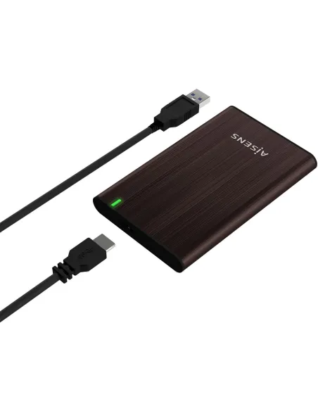 Aisens ASE-2525BWN Caja Externa para Disco Duro de 2.5" SATA USB 3.0 Marrón
