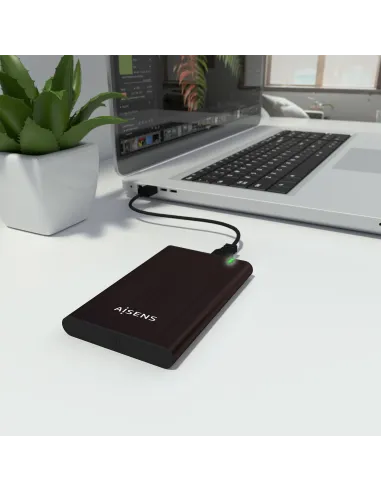 Aisens ASE-2525BWN Caja Externa para Disco Duro de 2.5" SATA USB 3.0 Marrón