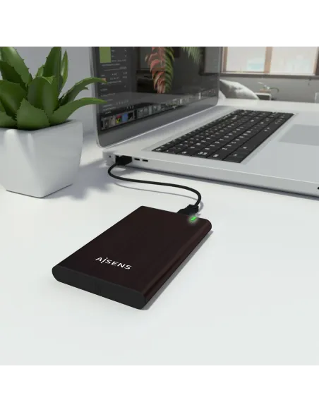 Aisens ASE-2525BWN Caja Externa para Disco Duro de 2.5" SATA USB 3.0 Marrón