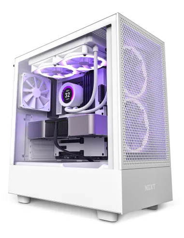 NZXT H5 Flow Cristal Templado USB-C 3.2 Blanca