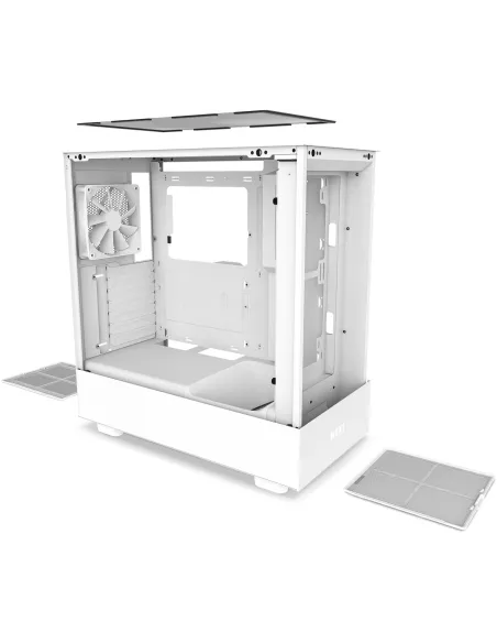 NZXT H5 Flow Cristal Templado USB-C 3.2 Blanca