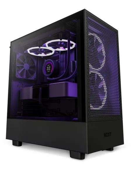 NZXT H5 Flow Cristal Templado USB-C 3.2 Negro