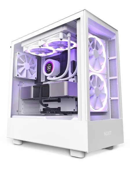 NZXT H5 Elite Cristal Templado USB-C 3.2 Blanca