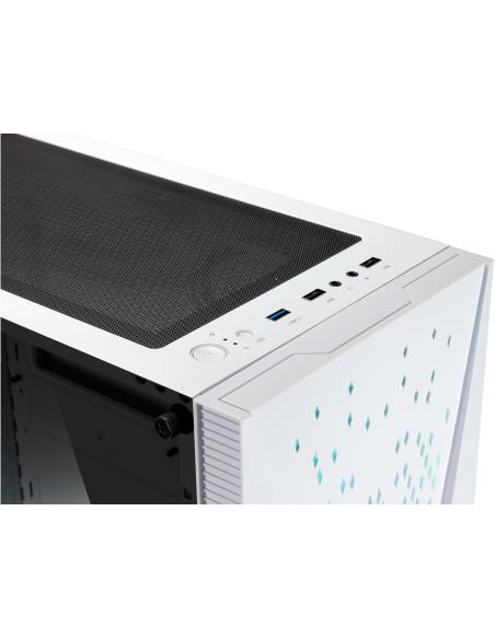 Abysm Gaming Danube Kolpa ARGB Torre Cristal Templado Blanco