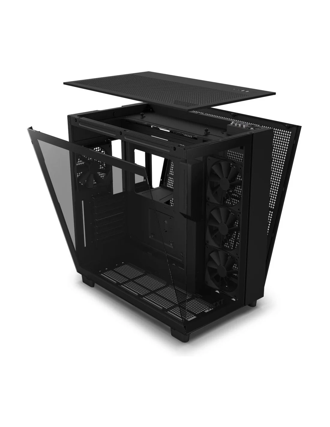 NZXT H9 Flow Cristal Templado USB 3.2 Negra