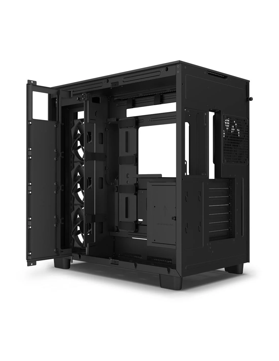 NZXT H9 Flow Cristal Templado USB 3.2 Negra