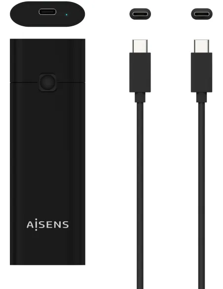 Aisens ASM2-020B Caja Externa para Disco Duro SSD M.2 USB-C Negra