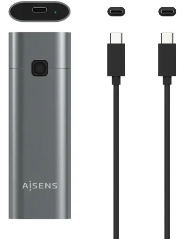 Aisens ASM2-021GR Caja Externa para Disco SSD M.2 USB-C Gris