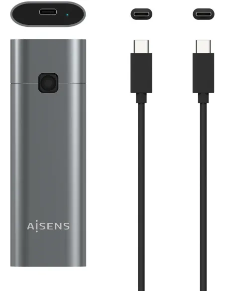 Aisens ASM2-021GR Caja Externa para Disco SSD M.2 USB-C Gris