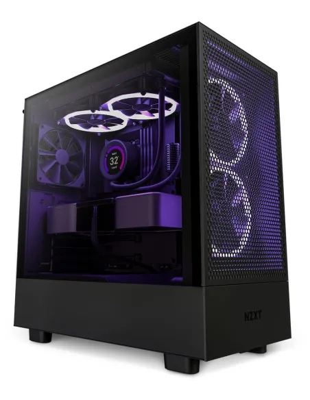 NZXT H5 Flow RGB Cristal Templado USB-C 3.2 Negra