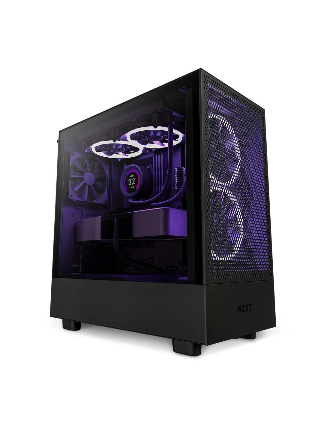 NZXT H5 Flow RGB Cristal Templado USB-C 3.2 Negra