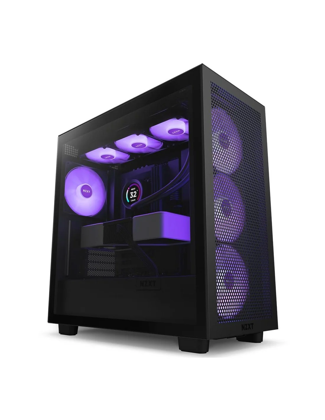 NZXT H7 Flow RGB Cristal Templado USB 3.2 Negra