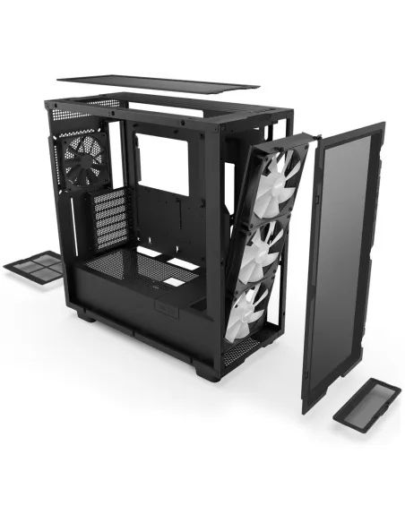 NZXT H7 Flow RGB Cristal Templado USB 3.2 Negra