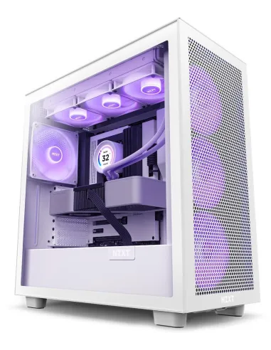 NZXT H7 Flow RGB Cristal Templado USB 3.2 Blanca