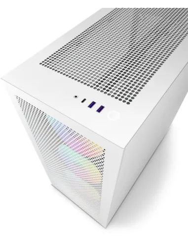 NZXT H7 Flow RGB Cristal Templado USB 3.2 Blanca