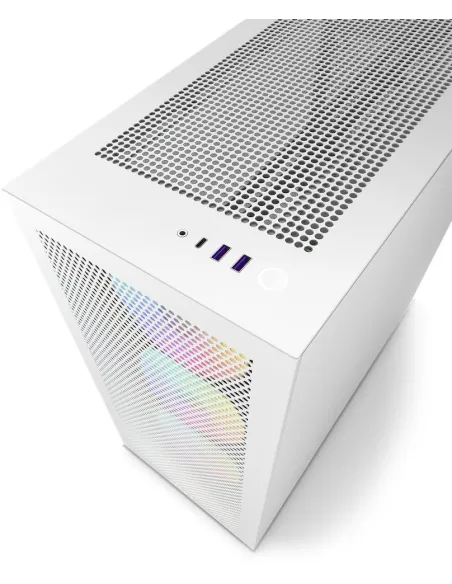 NZXT H7 Flow RGB Cristal Templado USB 3.2 Blanca