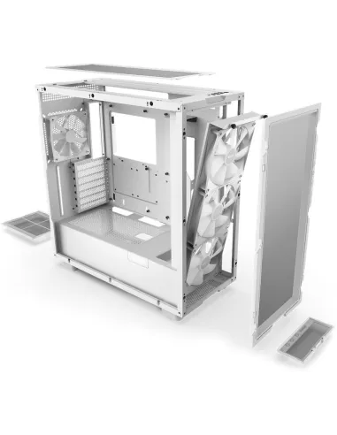 NZXT H7 Flow RGB Cristal Templado USB 3.2 Blanca